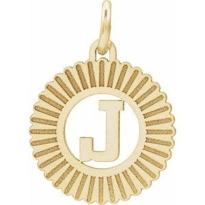 10K YELLOW INITIAL J PENDANT