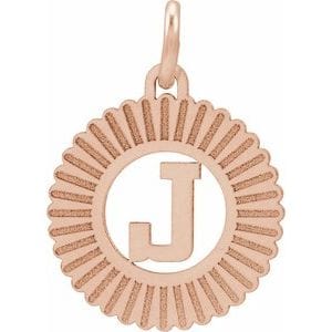 14K ROSE INITIAL J PENDANT