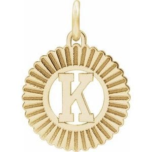 10K YELLOW INITIAL K PENDANT