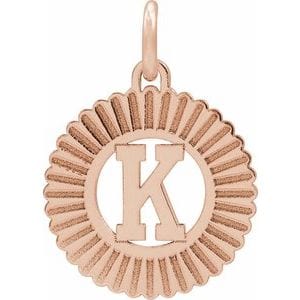 14K ROSE GOLD-PLATED STERLING SILVER INITIAL K PENDANT