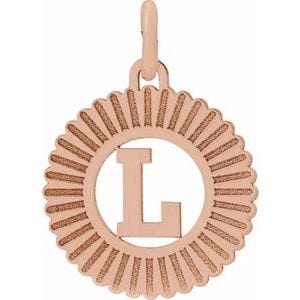 14K ROSE GOLD-PLATED STERLING SILVER INITIAL L PENDANT