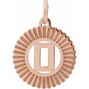 14K ROSE GOLD-PLATED STERLING SILVER INITIAL O PENDANT