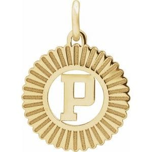 10K YELLOW INITIAL P PENDANT
