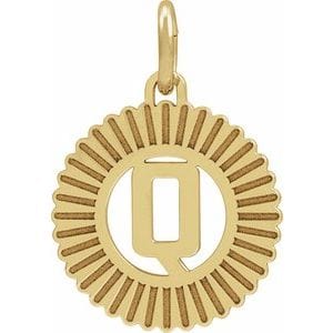 10K YELLOW INITIAL Q PENDANT
