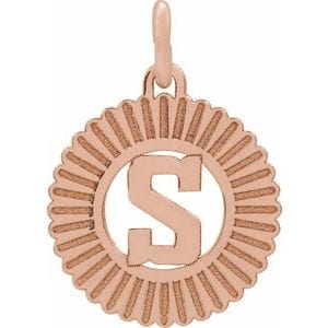 14K ROSE INITIAL S PENDANT