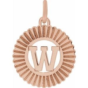 14K ROSE INITIAL W PENDANT