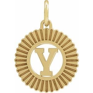 10K YELLOW INITIAL Y PENDANT