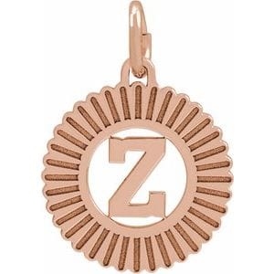 14K ROSE GOLD-PLATED STERLING SILVER INITIAL Z PENDANT