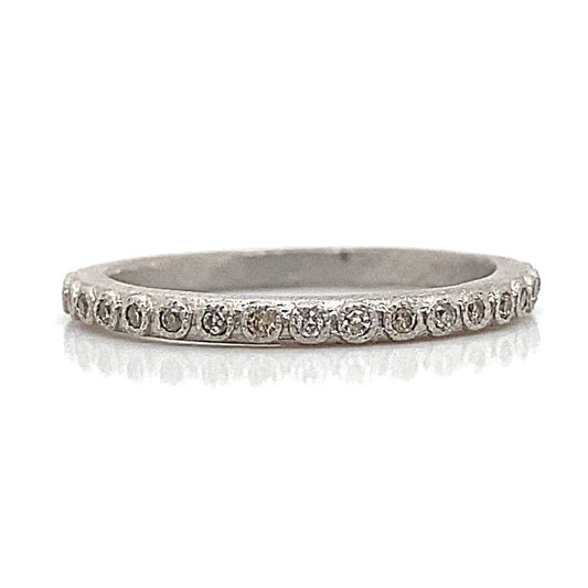 STERLING SILVER .20CT TW CHAMPAGNE NATURAL DIAMOND NEW WORLD STYLE ETERNITY BAND