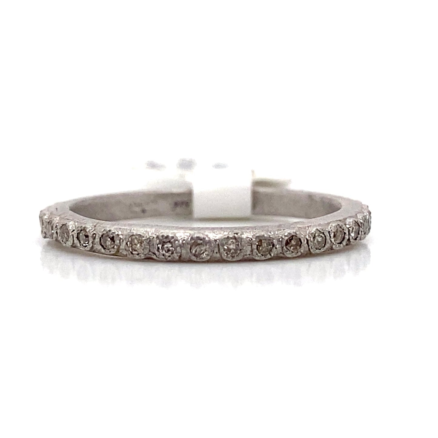 armenta sterling silver .20ct tw champagne natural diamond new world style eternity band