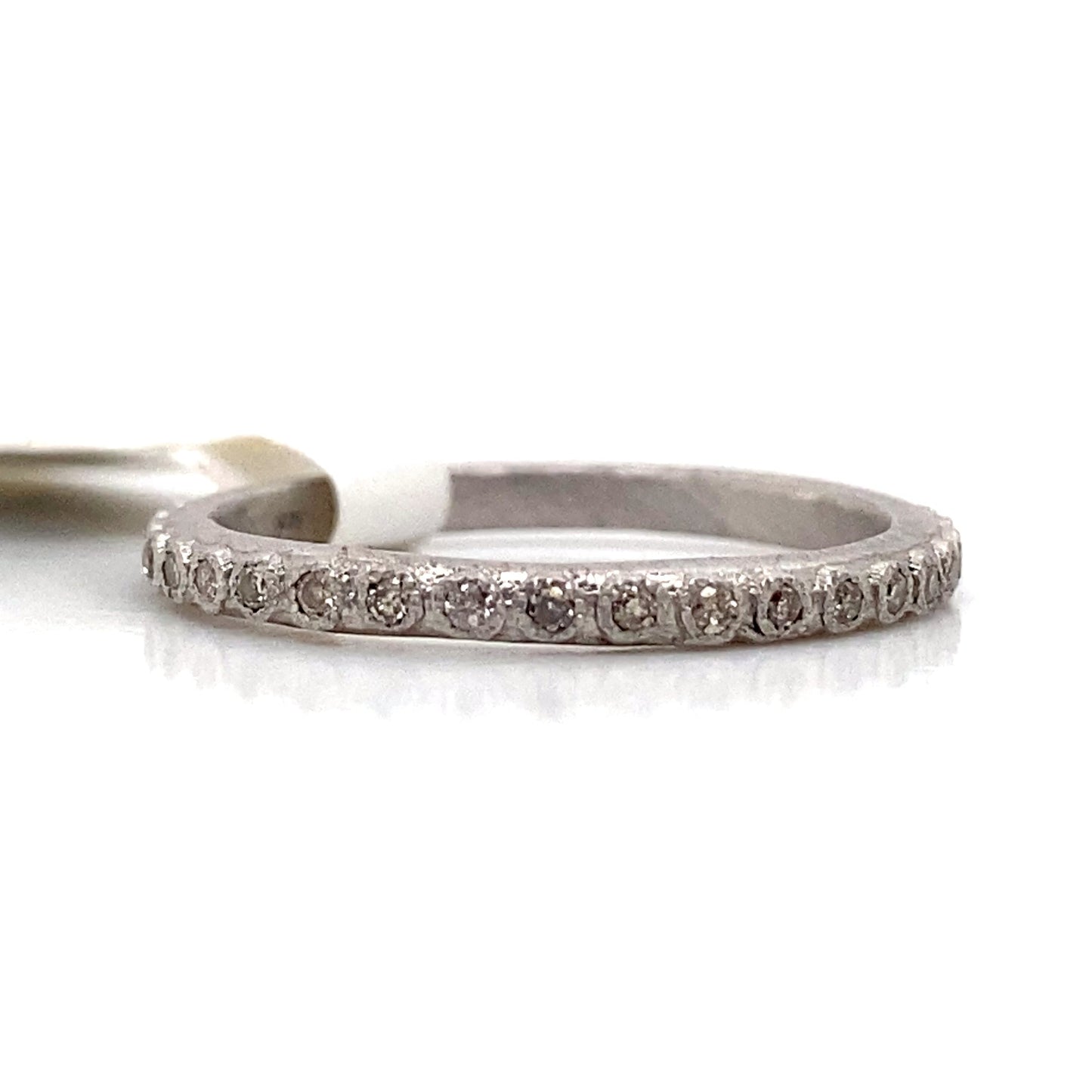 armenta sterling silver .20ct tw champagne natural diamond new world style eternity band