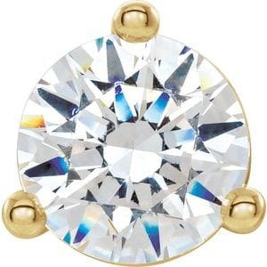 Settings 14K Yellow 5.2 mm Round 3-Prong Earring Setting
