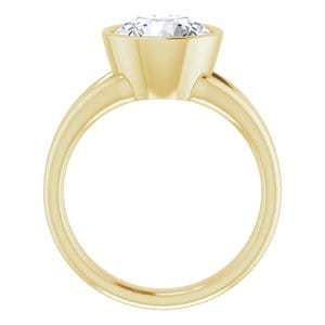Rings 10K Yellow 9 mm Round Engagement Ring Mounting