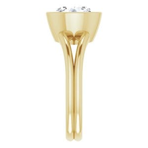 Rings 10K Yellow 9 mm Round Engagement Ring Mounting