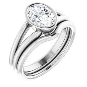 Rings Sterling Silver 8x6 mm Oval Engagement Ring Mounting