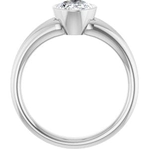 Rings Sterling Silver 8x6 mm Oval Engagement Ring Mounting