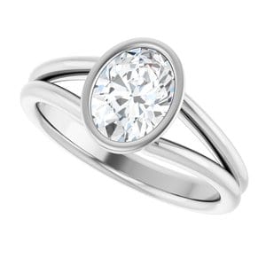 Rings Sterling Silver 8x6 mm Oval Engagement Ring Mounting