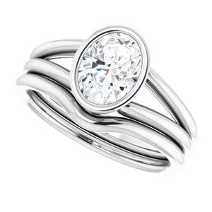 Rings Sterling Silver 8x6 mm Oval Engagement Ring Mounting
