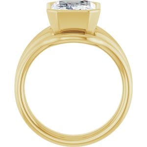 Rings 14K Yellow 10x8 mm Emerald Engagement Ring Mounting
