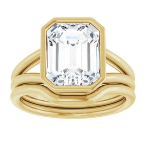 Rings 14K Yellow 10x8 mm Emerald Engagement Ring Mounting
