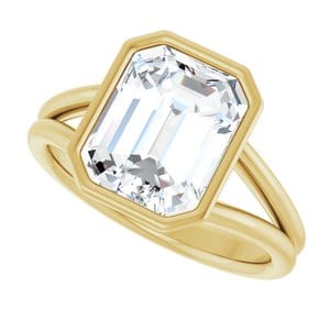 Rings 14K Yellow 10x8 mm Emerald Engagement Ring Mounting