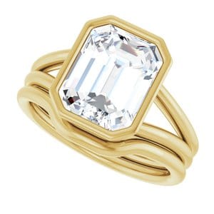 Rings 14K Yellow 10x8 mm Emerald Engagement Ring Mounting