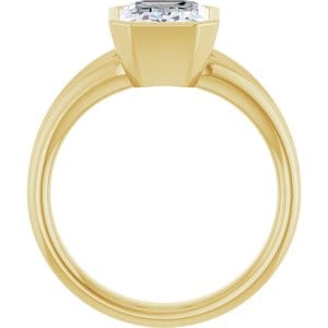 Rings 14K Yellow 9x7 mm Emerald Engagement Ring Mounting