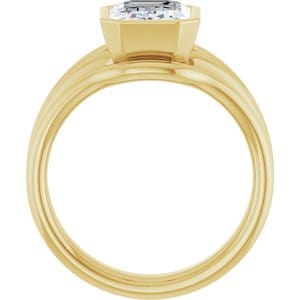 Rings 14K Yellow 9x7 mm Emerald Engagement Ring Mounting
