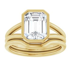 Rings 14K Yellow 9x7 mm Emerald Engagement Ring Mounting