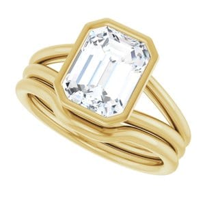 Rings 14K Yellow 9x7 mm Emerald Engagement Ring Mounting