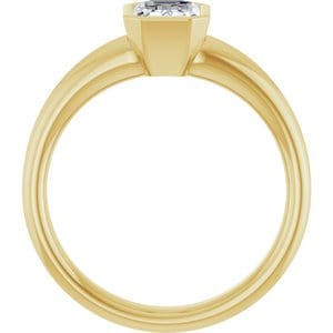 Rings 14K Yellow 7x5 mm Emerald Engagement Ring Mounting