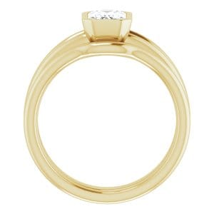 Rings 14K Yellow 7x5 mm Emerald Engagement Ring Mounting