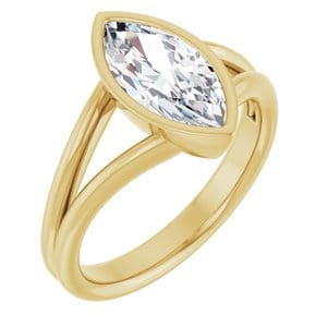 Rings 14K Yellow 12x6 mm Marquise Engagement Ring Mounting