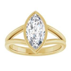 Rings 14K Yellow 12x6 mm Marquise Engagement Ring Mounting