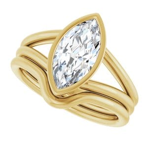 Rings 14K Yellow 12x6 mm Marquise Engagement Ring Mounting