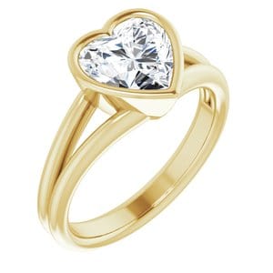 Rings 14K Yellow 8x8 mm Heart Engagement Ring Mounting