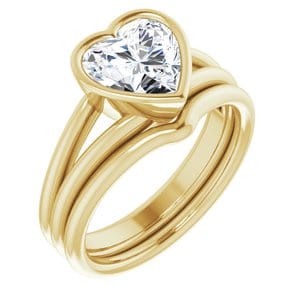 Rings 14K Yellow 8x8 mm Heart Engagement Ring Mounting