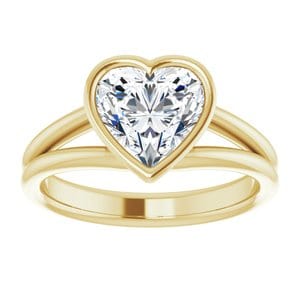 Rings 14K Yellow 8x8 mm Heart Engagement Ring Mounting