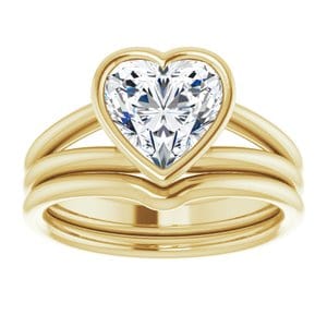 Rings 14K Yellow 8x8 mm Heart Engagement Ring Mounting