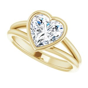 Rings 14K Yellow 8x8 mm Heart Engagement Ring Mounting