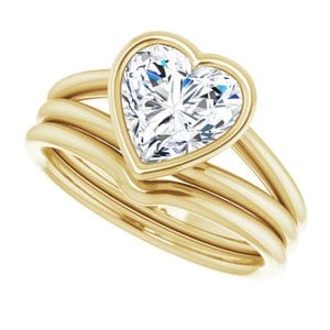 Rings 14K Yellow 8x8 mm Heart Engagement Ring Mounting