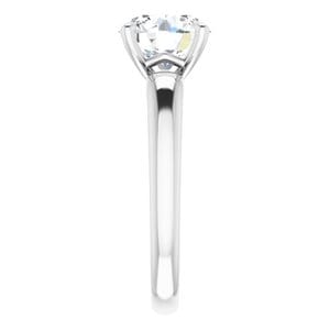 Rings 14K White 8.8 mm Round Engagement Ring Mounting