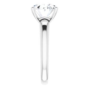 Rings Platinum 12x10 mm Oval Engagement Ring Mounting