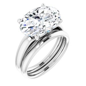 Rings Sterling Silver 14x10 mm Oval Engagement Ring Mounting