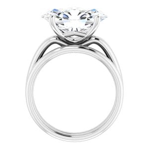 Rings Sterling Silver 14x10 mm Oval Engagement Ring Mounting