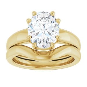 Rings 14K Yellow  10x8 mm Oval Engagement Ring Mounting