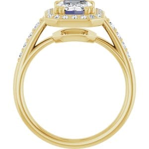 Rings 14K Yellow 8x6 mm Emerald Engagement Ring Mounting