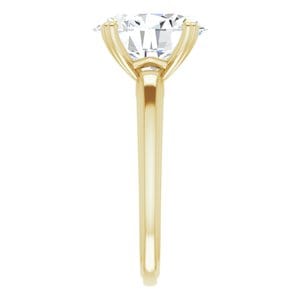 Rings 10K Yellow 12x10 mm Oval Engagement Ring Mounting