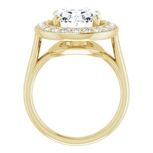 Rings 14K Yellow 12x10 mm Oval Engagement Ring Mounting