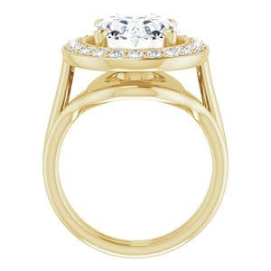 Rings 14K Yellow 12x10 mm Oval Engagement Ring Mounting